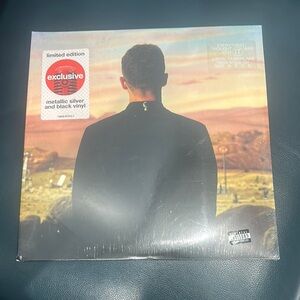 Justin Timberlake Exclusive Metallic Silver and Black Vinyl